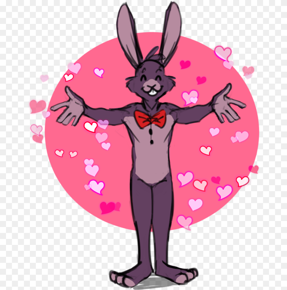 Bonnie Shares The Lovebonnie Is Way Happier To Oblige Bonnie The Bunny Fanart, Purple, Book, Cartoon, Comics Free Png Download