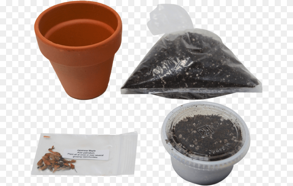 Bonsai Tree Garden Diy Grow Kit With Japanese Maple Flowerpot, Soil, Cup, Plastic, Herbal Free Transparent Png