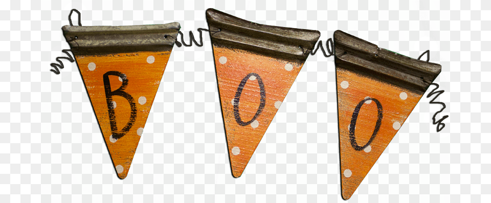 Boo Banner Orange Coin Purse, Text, Triangle Free Png