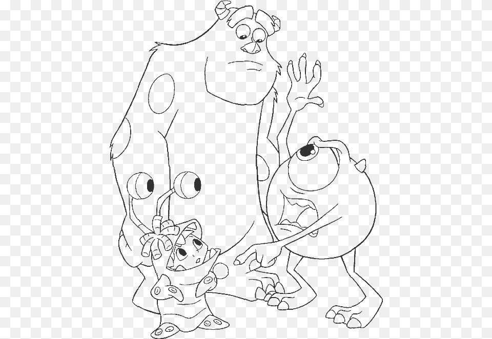 Boo Drawing Disney Boo And Sully Coloring Pages, Person, Art, Animal, Ape Free Png