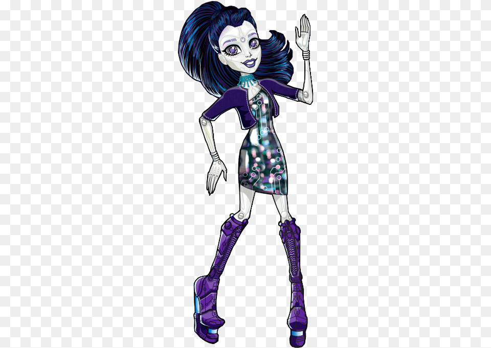 Boo Drawing Monsters Monster High Skull Elle Eedee, Book, Comics, Publication, Person Png Image