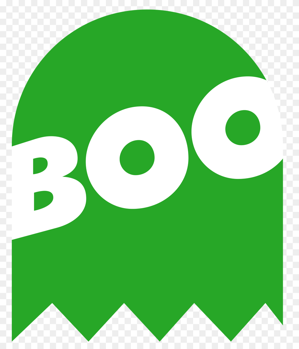 Boo Logo, Green, Disk Png Image