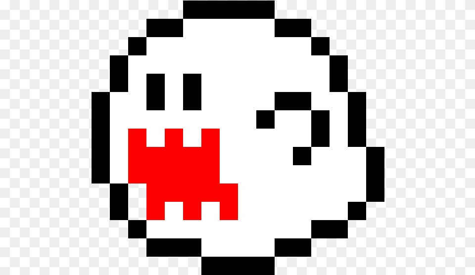 Boo Super Mario World Boo Mario Pixel Art, Logo, First Aid, Red Cross, Symbol Free Png Download