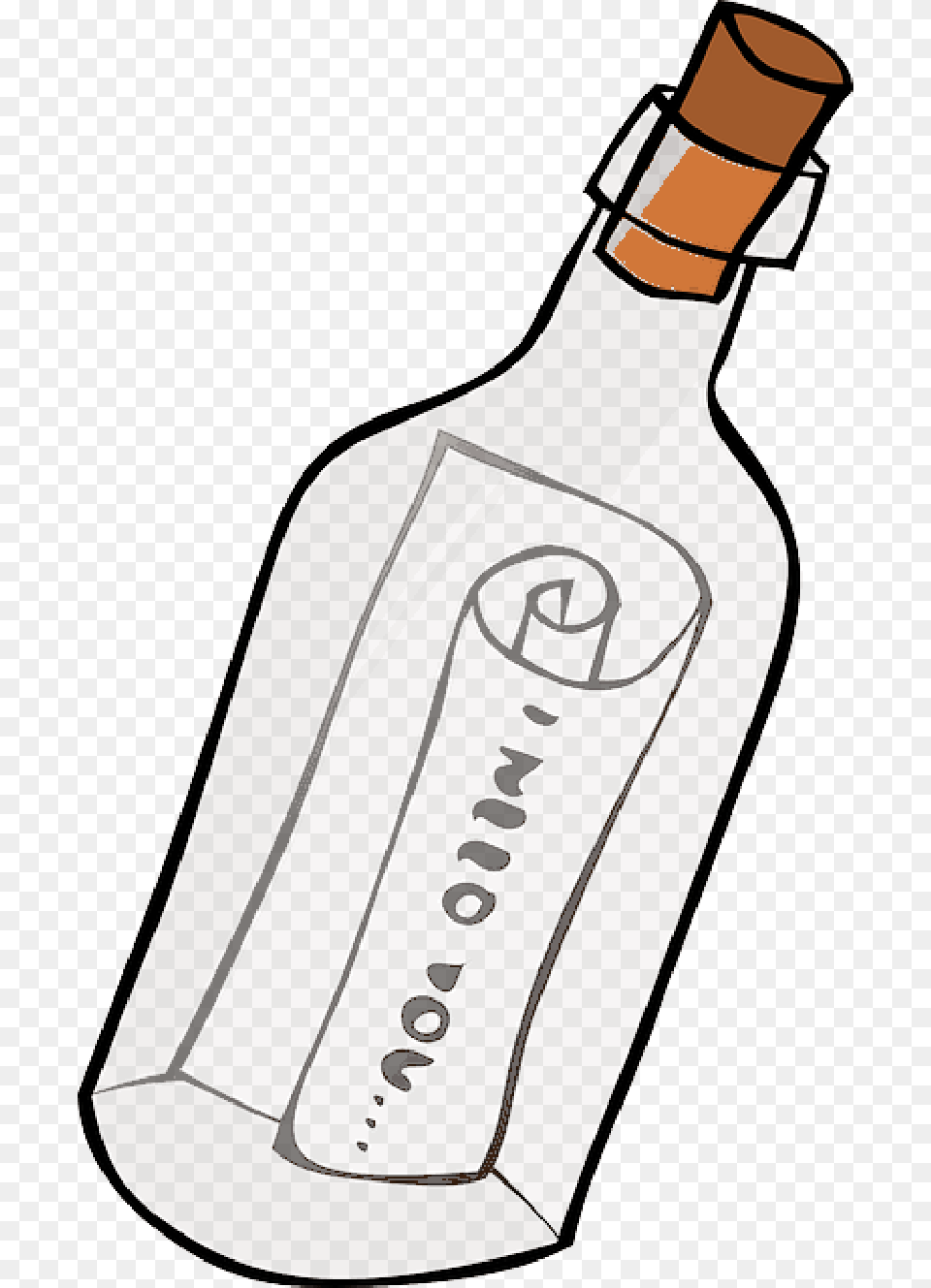 Boob Clipart Note In A Bottle, Alcohol, Beverage, Liquor, Wine Png Image