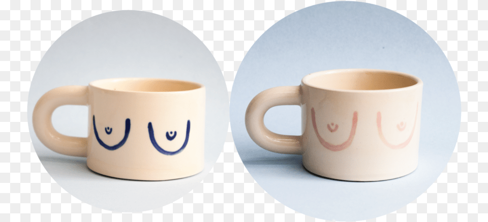 Boob Mug, Cup, Art, Porcelain, Pottery Free Png Download