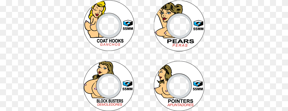 Boobs 55mm Boobs Skateboard, Disk, Dvd, Adult, Female Free Png