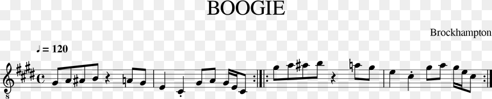 Boogie Saxophone Sheet Music Boogie Brockhampton Sheet Music, Gray Free Transparent Png