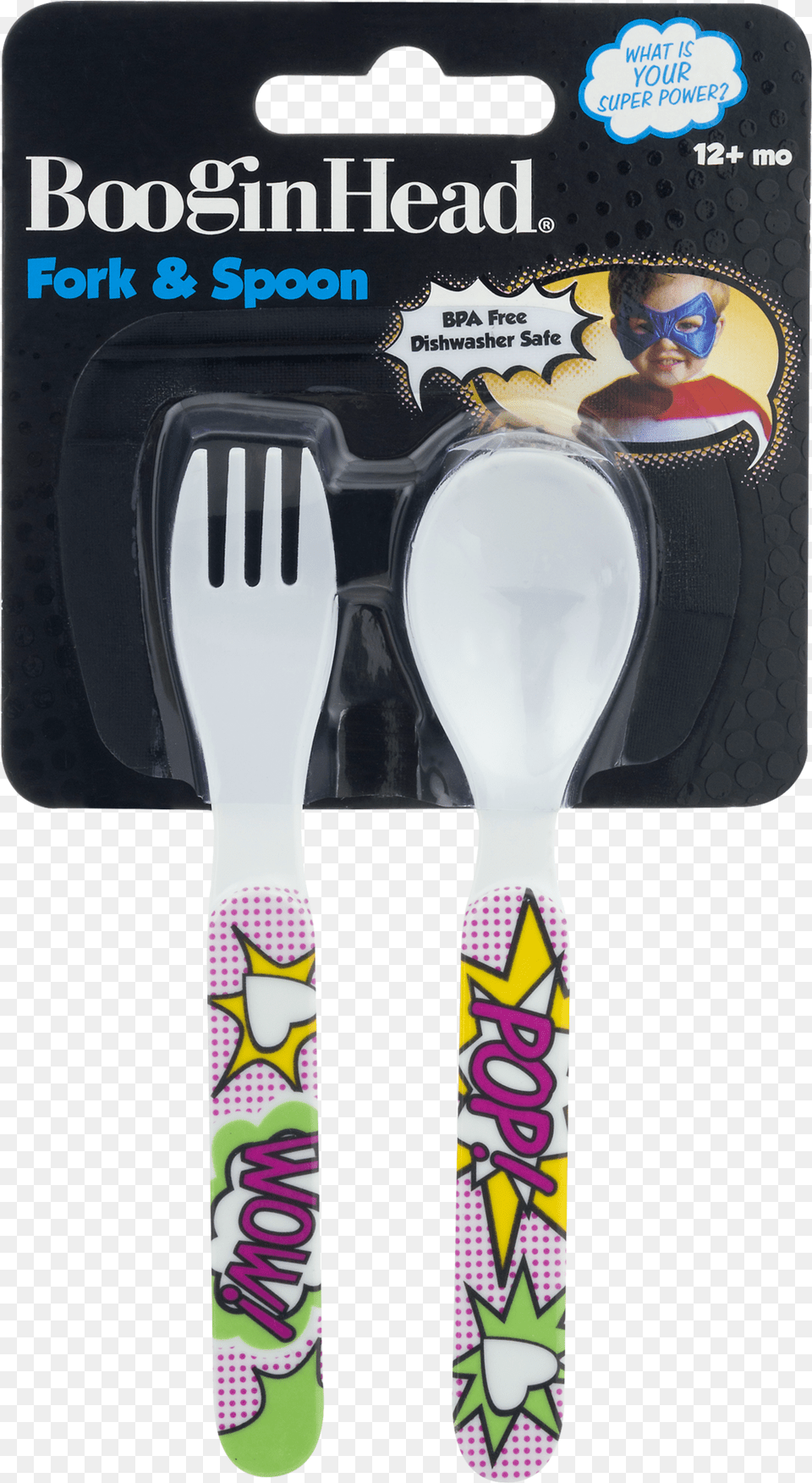 Booginhead Melamine Super Power Bam Utensil Set Bluered, Cutlery, Fork, Spoon, Baby Free Png Download