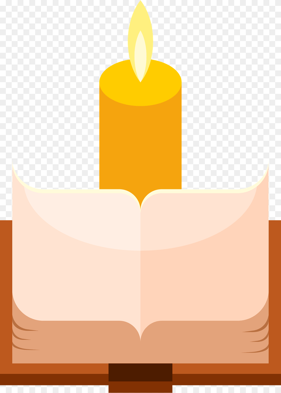 Book And Candle Clipart Free Png Download