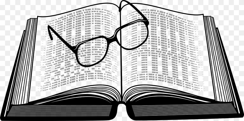 Book And Glasses Clipart, Accessories, Person, Publication, Reading Png
