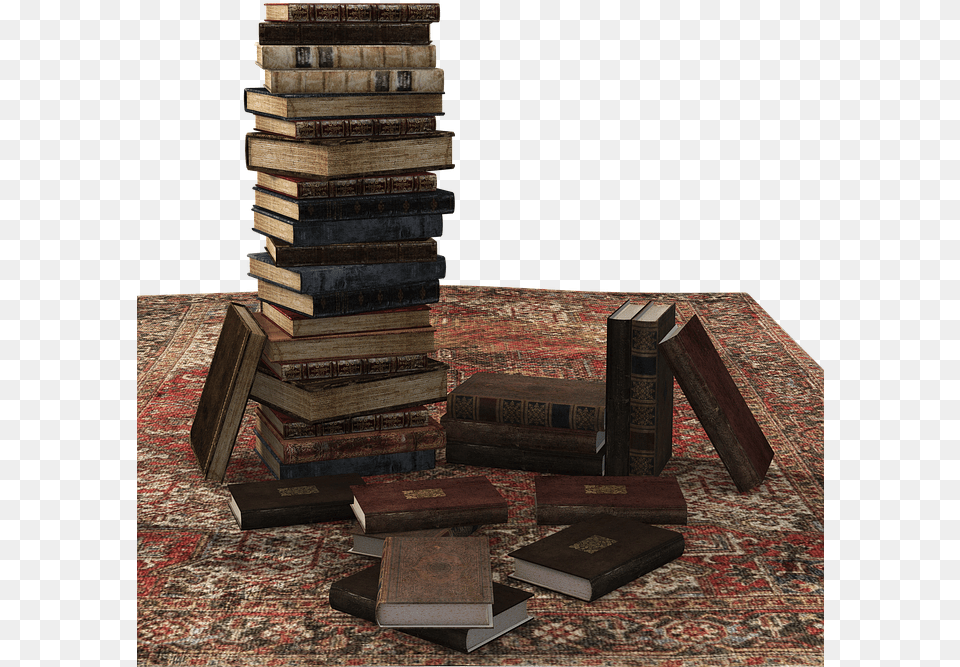 Book Book Stack Carpet Stacked Books Literature Book Stack, Home Decor, Publication, Rug Free Png Download
