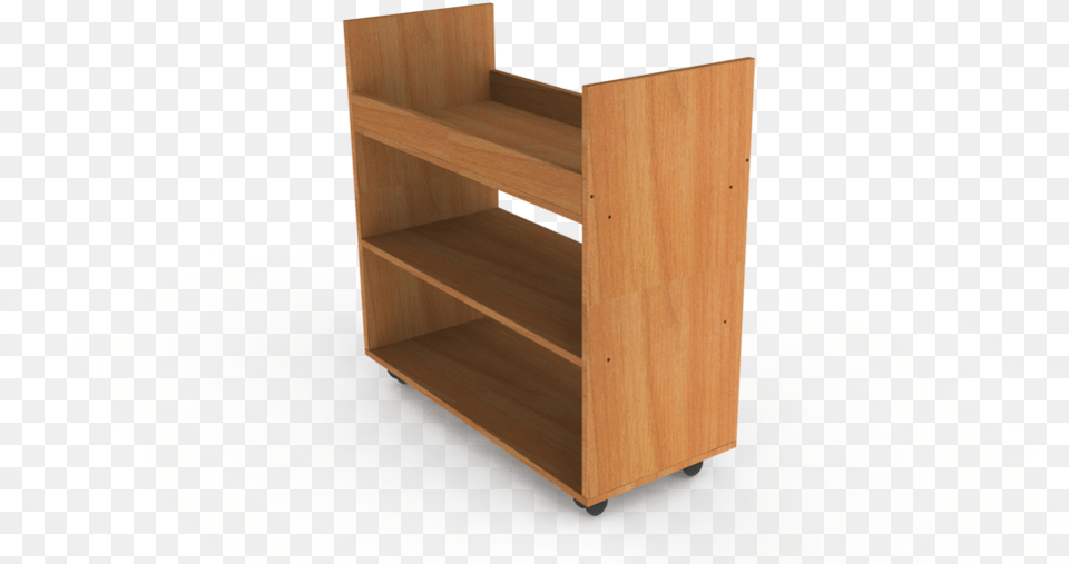 Book Cart Pluspng Shelf, Furniture, Plywood, Wood, Hardwood Png Image