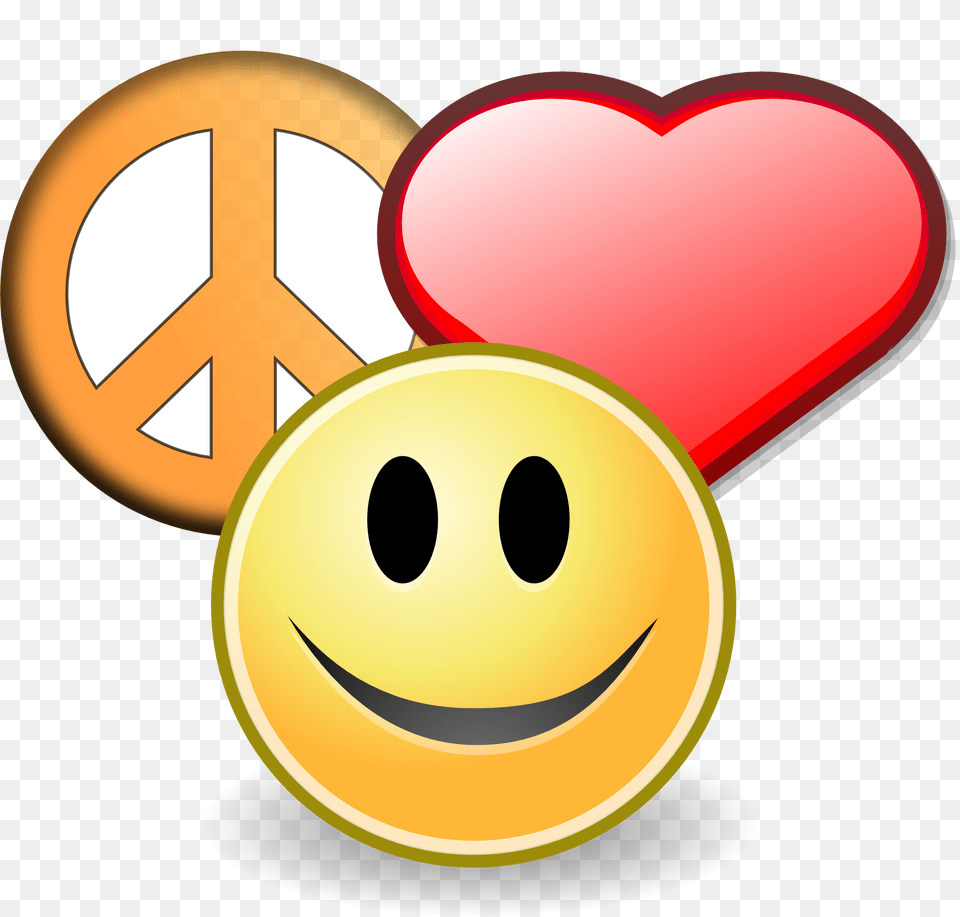 Book Clipart Peace Love, Gold Png Image
