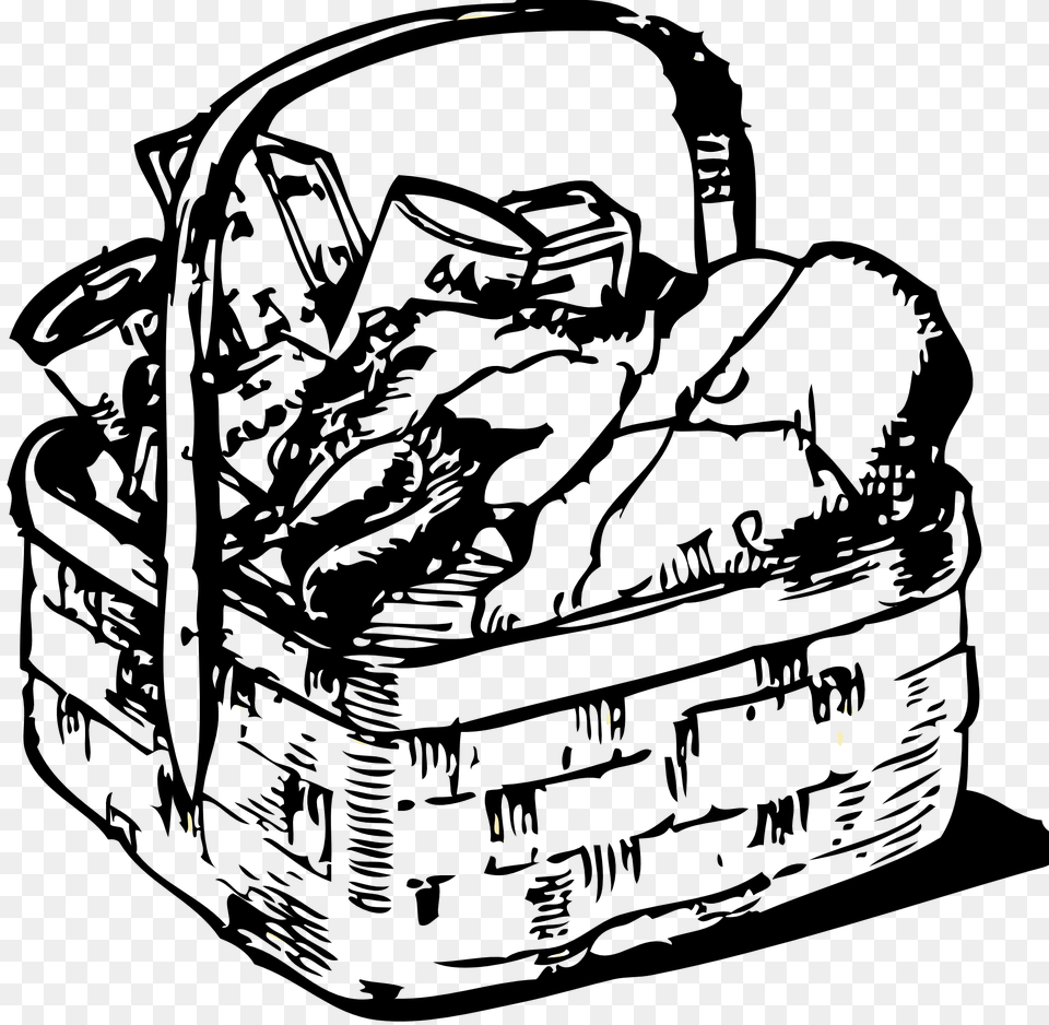 Book Clipart Sketch, Basket, Burger, Food Png