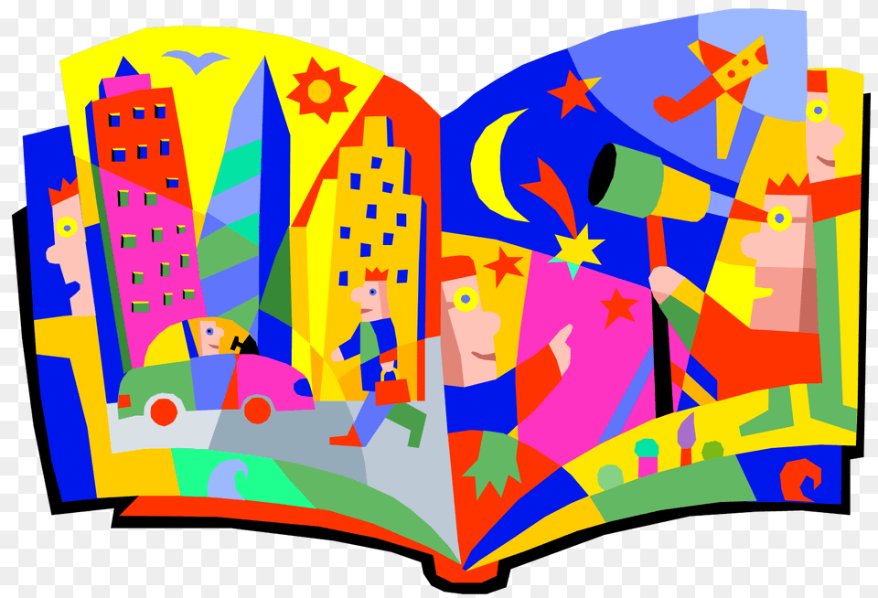 Book Clipart Story Time, Art, Modern Art, Graphics, Person Free Png Download