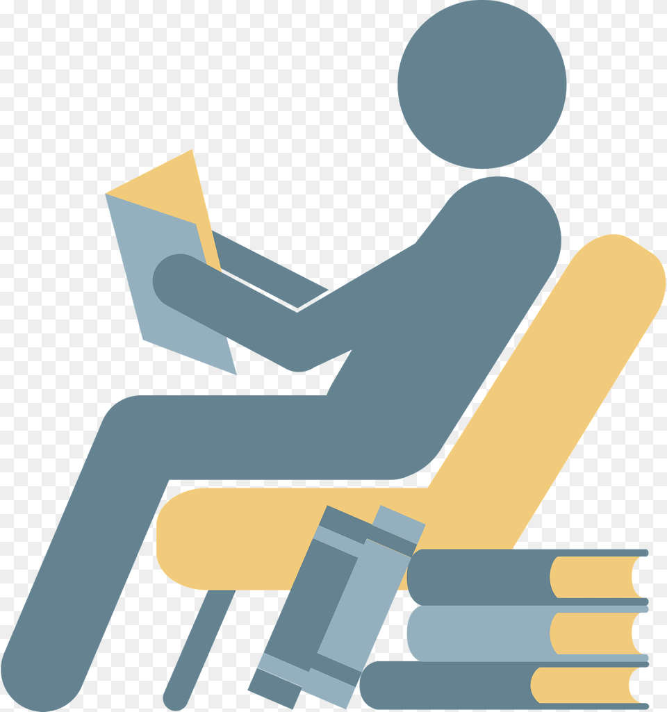 Book Club Clipart, Person, Reading, Sitting, Chair Png Image