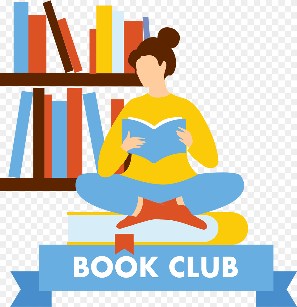 Book Club Clipart, Person, Reading, Publication, Fitness Free Png Download
