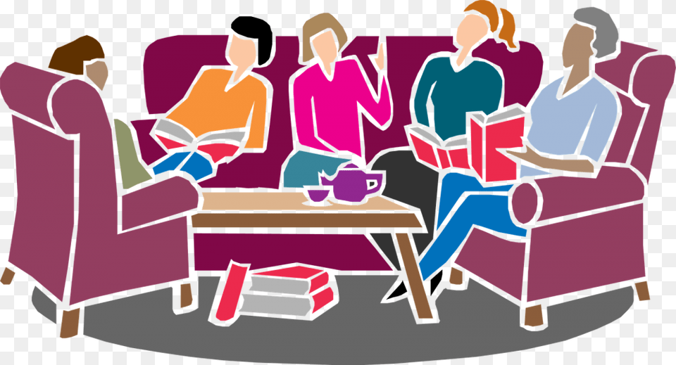 Book Club Meeting Home Bible Study Clipart, Couch, Furniture, Person, Baby Png
