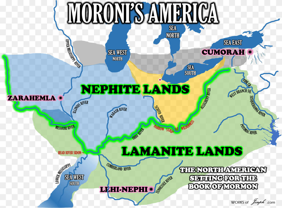 Book Of Mormon Map Of America, Chart, Plot, Atlas, Diagram Free Png Download