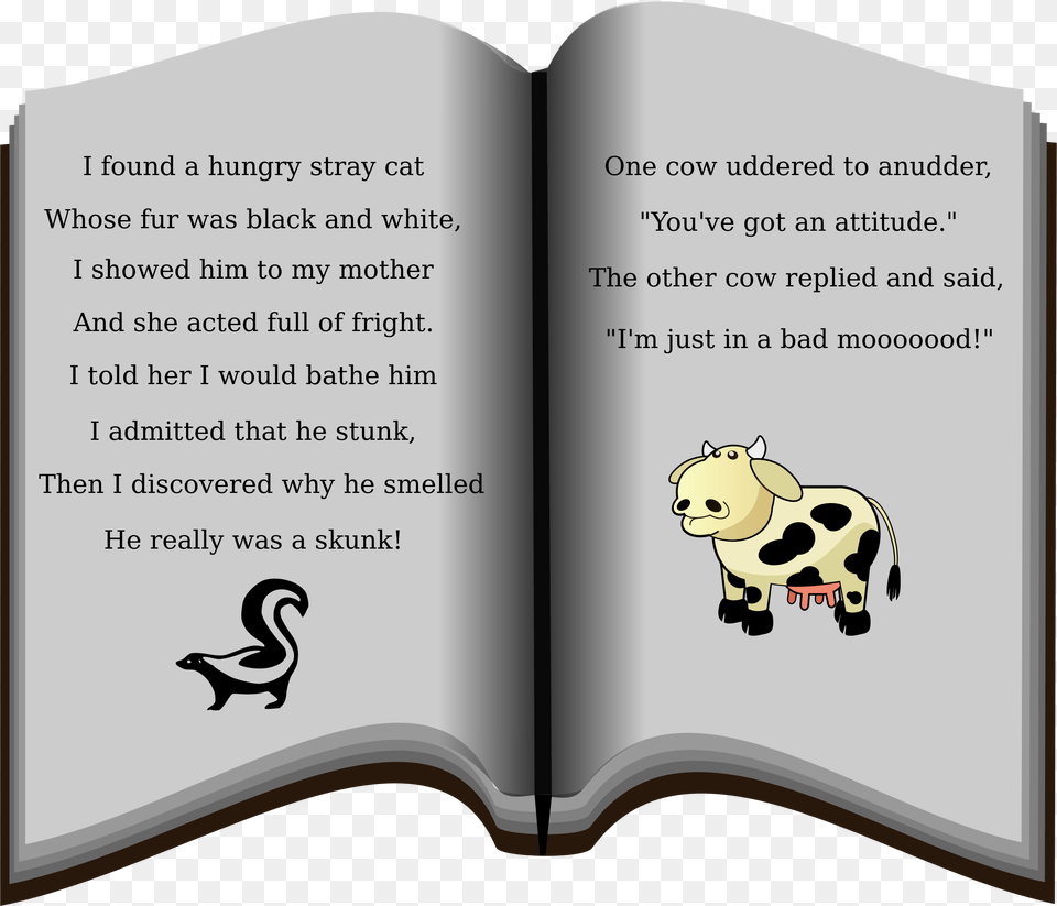 Book Of Poems Big Poem Book Clipart, Page, Text, Publication, Reading Free Png