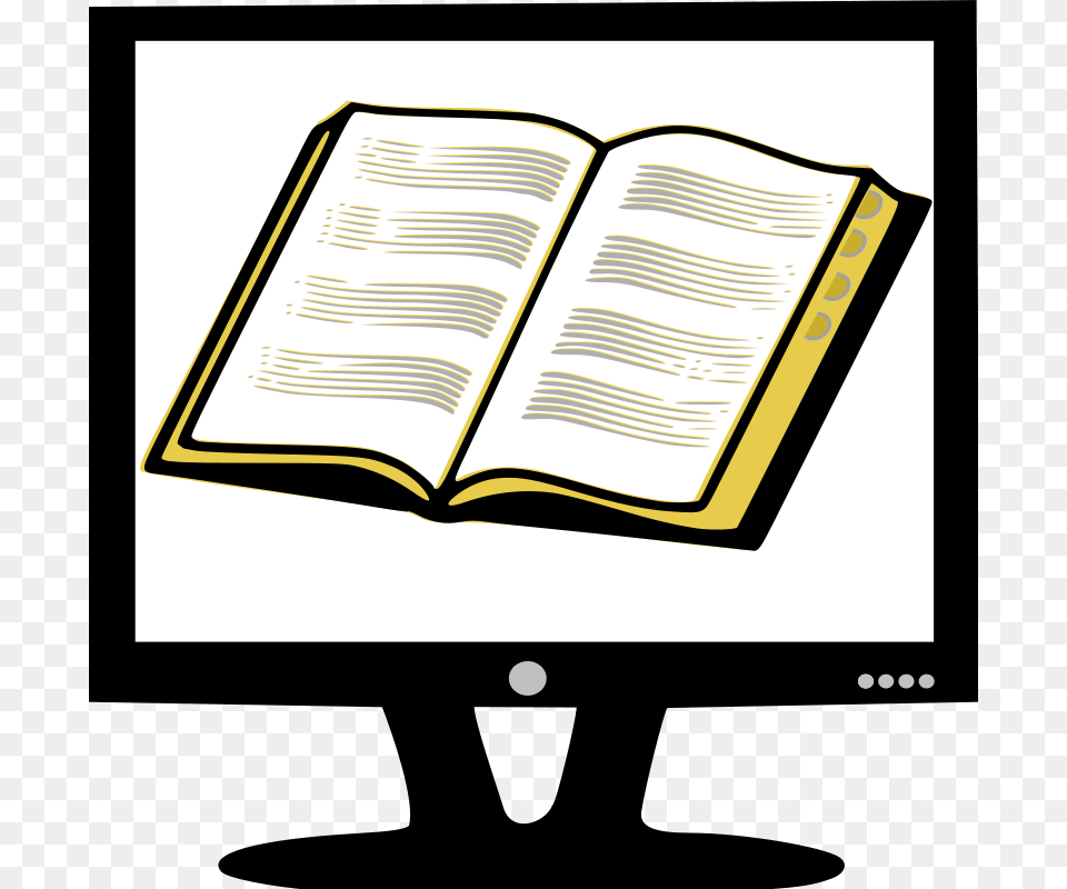 Book On Monitor, Page, Publication, Text, Person Png