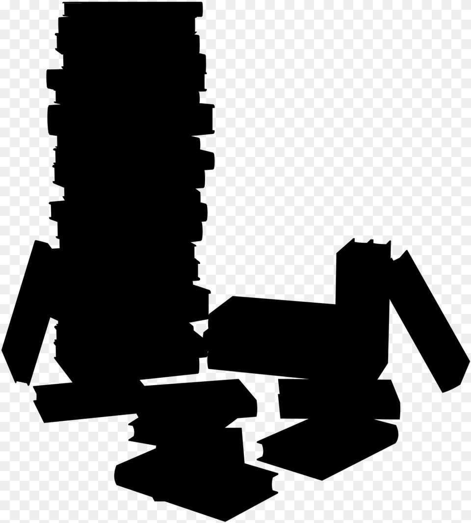 Book Silhouette Stack Of Books Silhouette, Gray Free Transparent Png