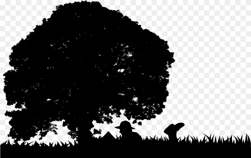 Book Tree Reading Computer Icons Reading Under A Tree Silhouette, Gray Png Image