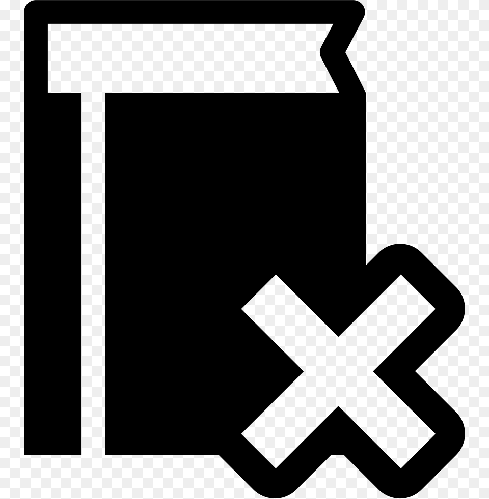 Book With Cross Delete Symbol Reading Time Icon, Stencil Free Transparent Png