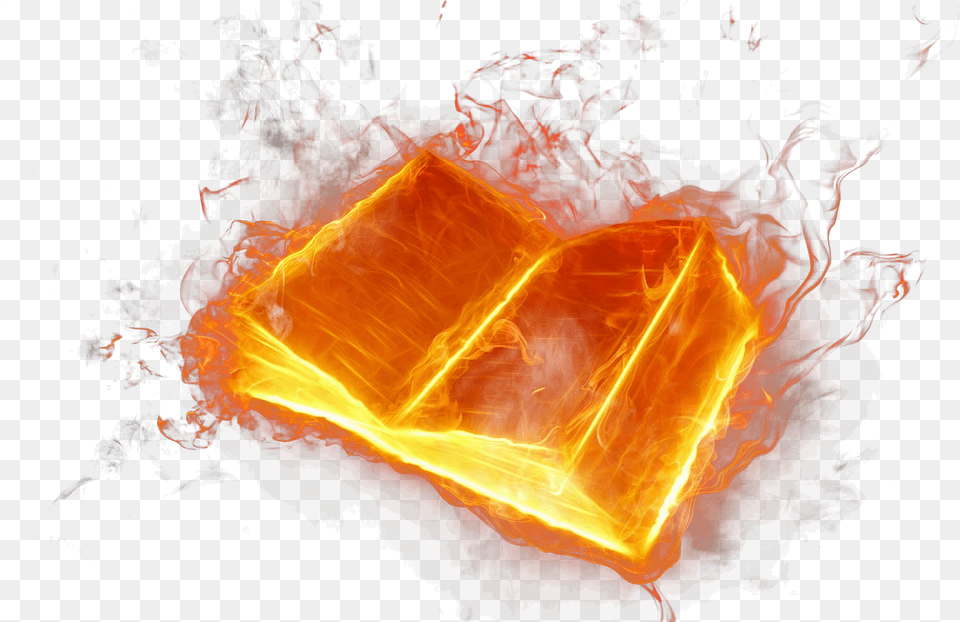 Book With Fire Coming Out, Flame, Bonfire, Forge, Mountain Free Png Download