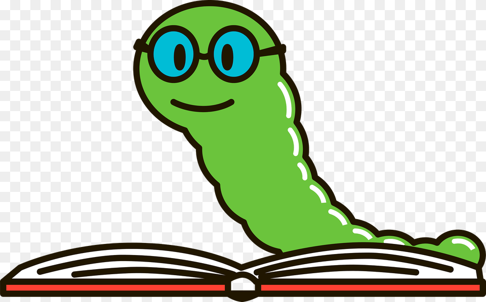 Book Worm Clipart, Animal, Baby, Person, Green Free Png
