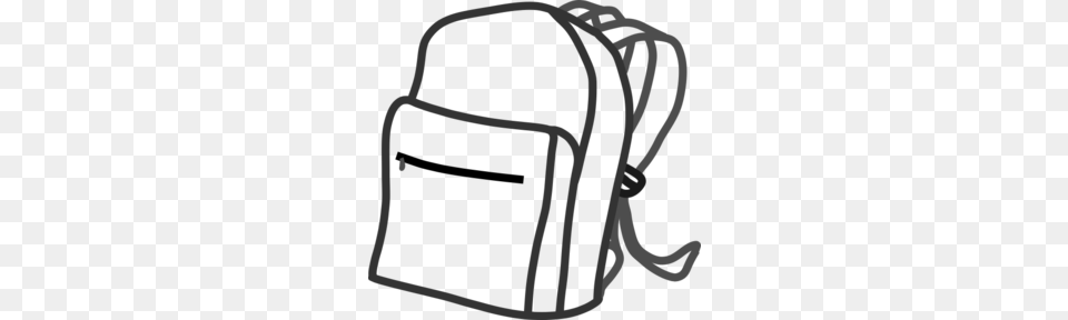 Bookbag Clipart Black And White, Backpack, Bag, Smoke Pipe Png