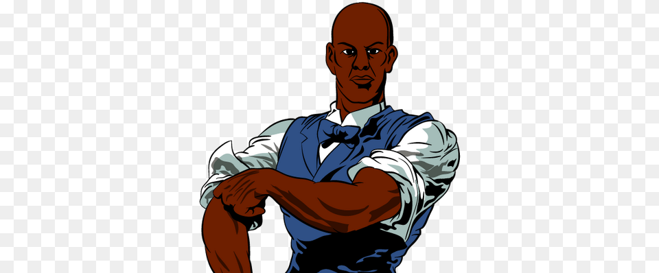 Booker T Party Cartoon, Accessories, Tie, Shirt, Person Free Png Download
