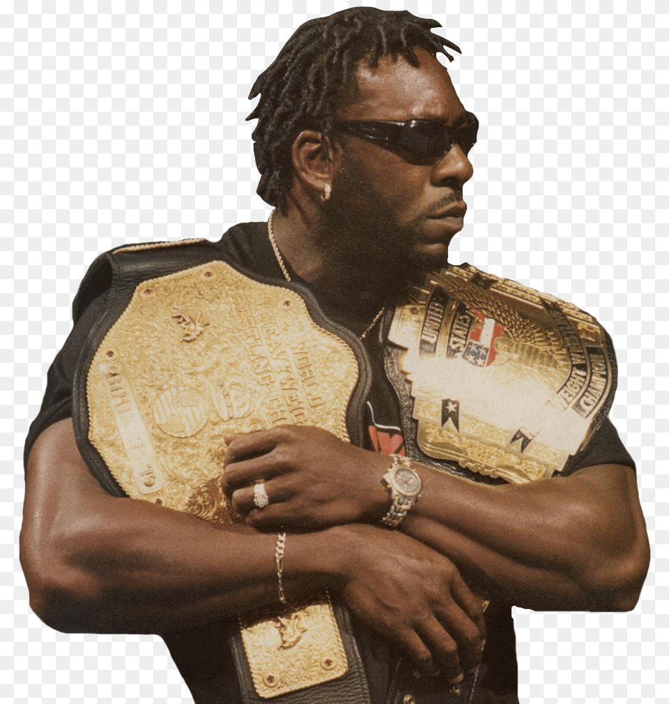 Booker T Wcw Us Champion Booker T Two Championships, Vest, Person, Man, Male Png