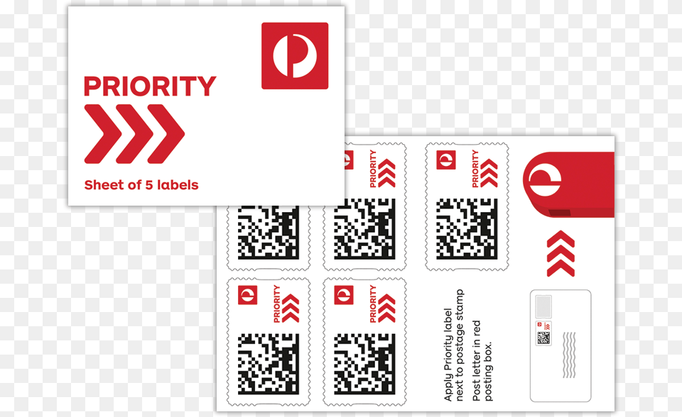 Booklet Of 5 Product Photo Internal 1 Details Priority Letter Australia Post, Text, Qr Code, Paper Free Png