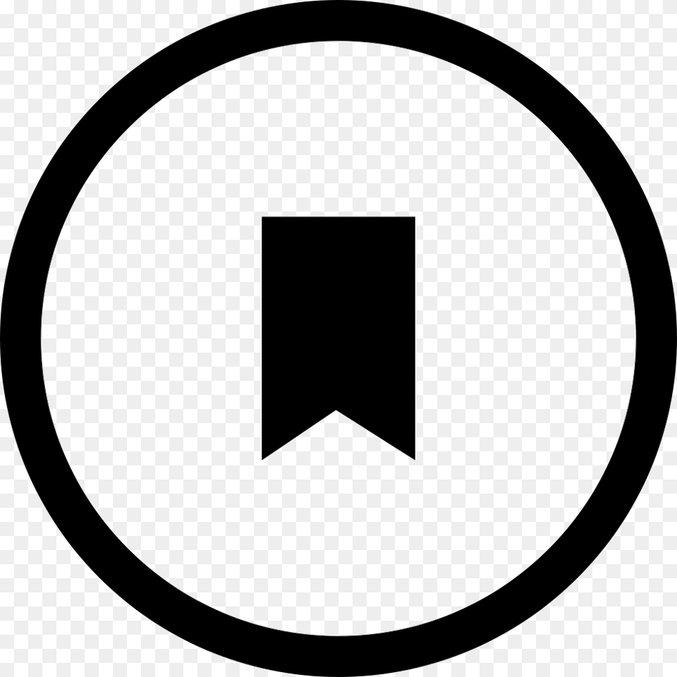 Bookmark Circular Button Facebook Icon Black, Symbol Png