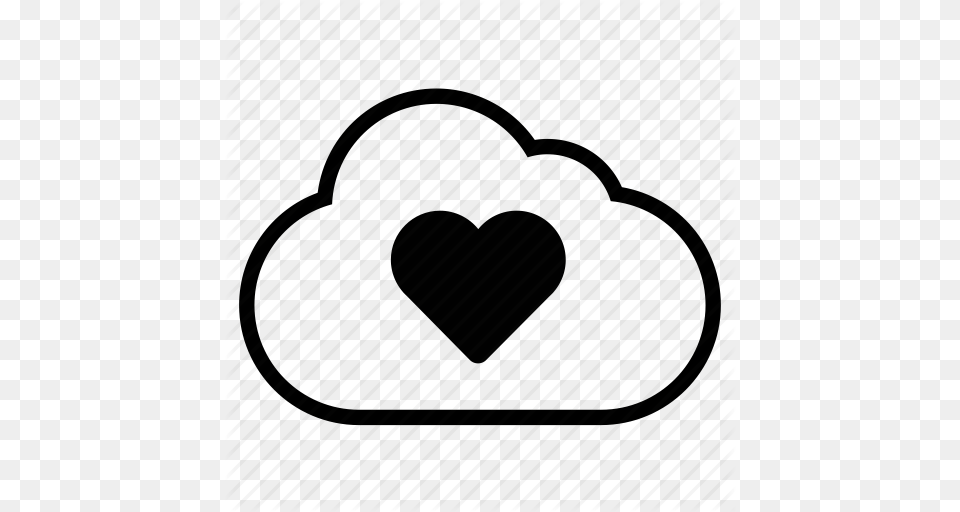Bookmark Cloud Favorite Favorites Heart Line Love Icon, Clothing, Hat, Accessories, Bag Free Png Download