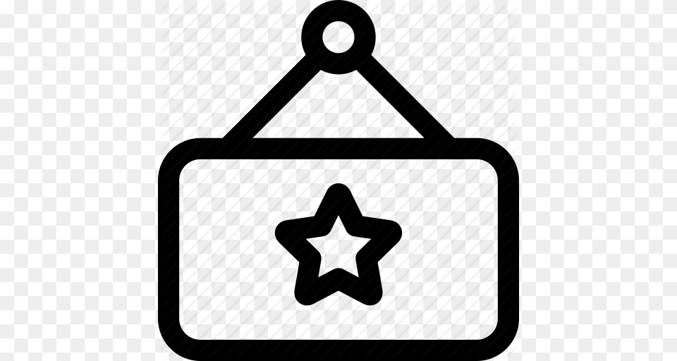 Bookmark Entrance Favorite Hanging Sign Star Icon, Symbol, Electronics, Hardware, Recycling Symbol Free Png
