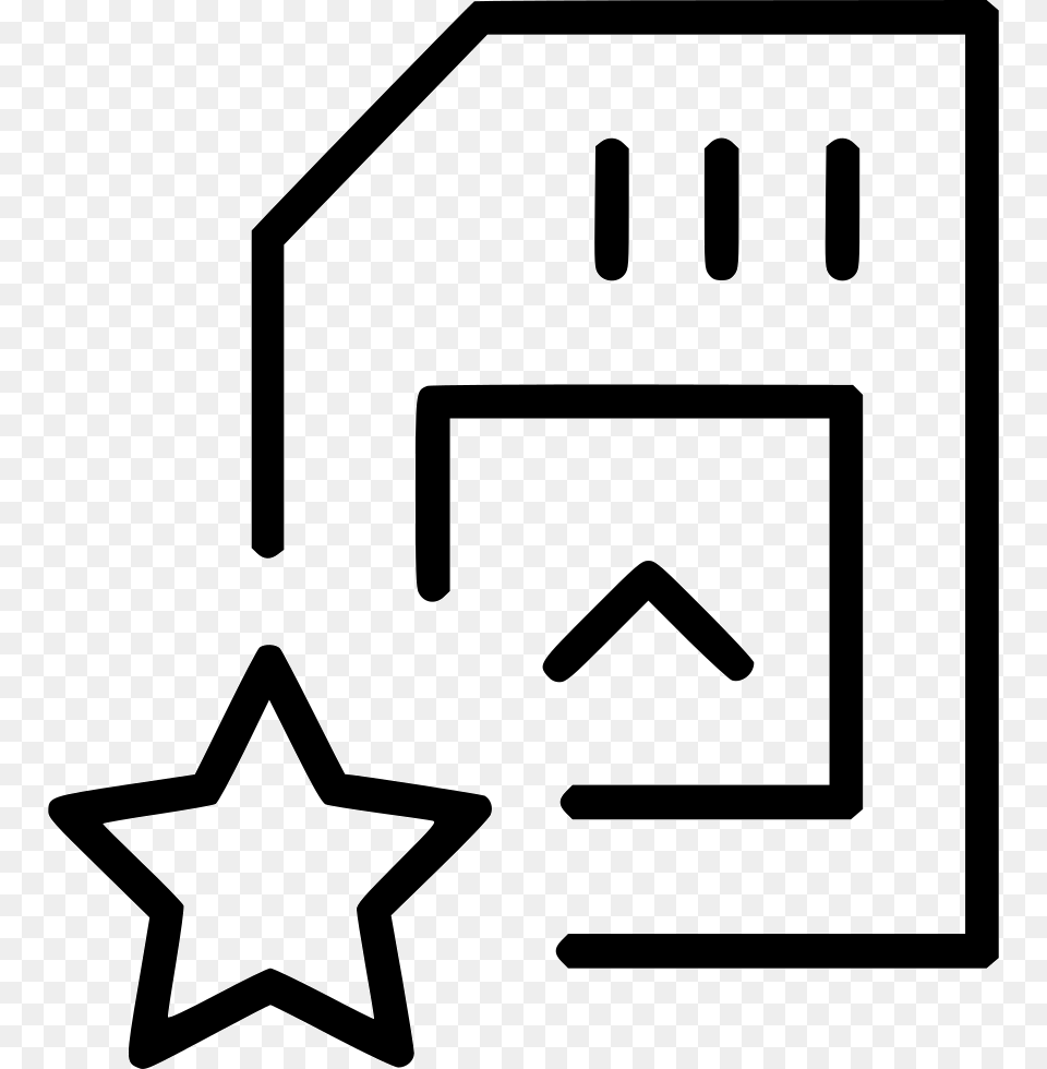Bookmark Favourite Sd Card Stars Outline Transparent Back, Symbol, Star Symbol, Sign Free Png