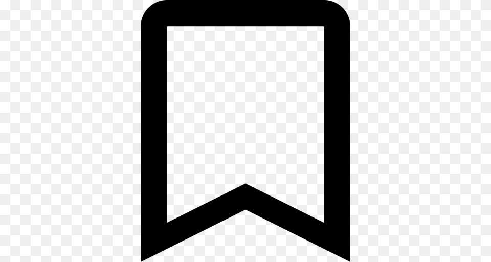 Bookmark Outline Icon, Gray Free Png