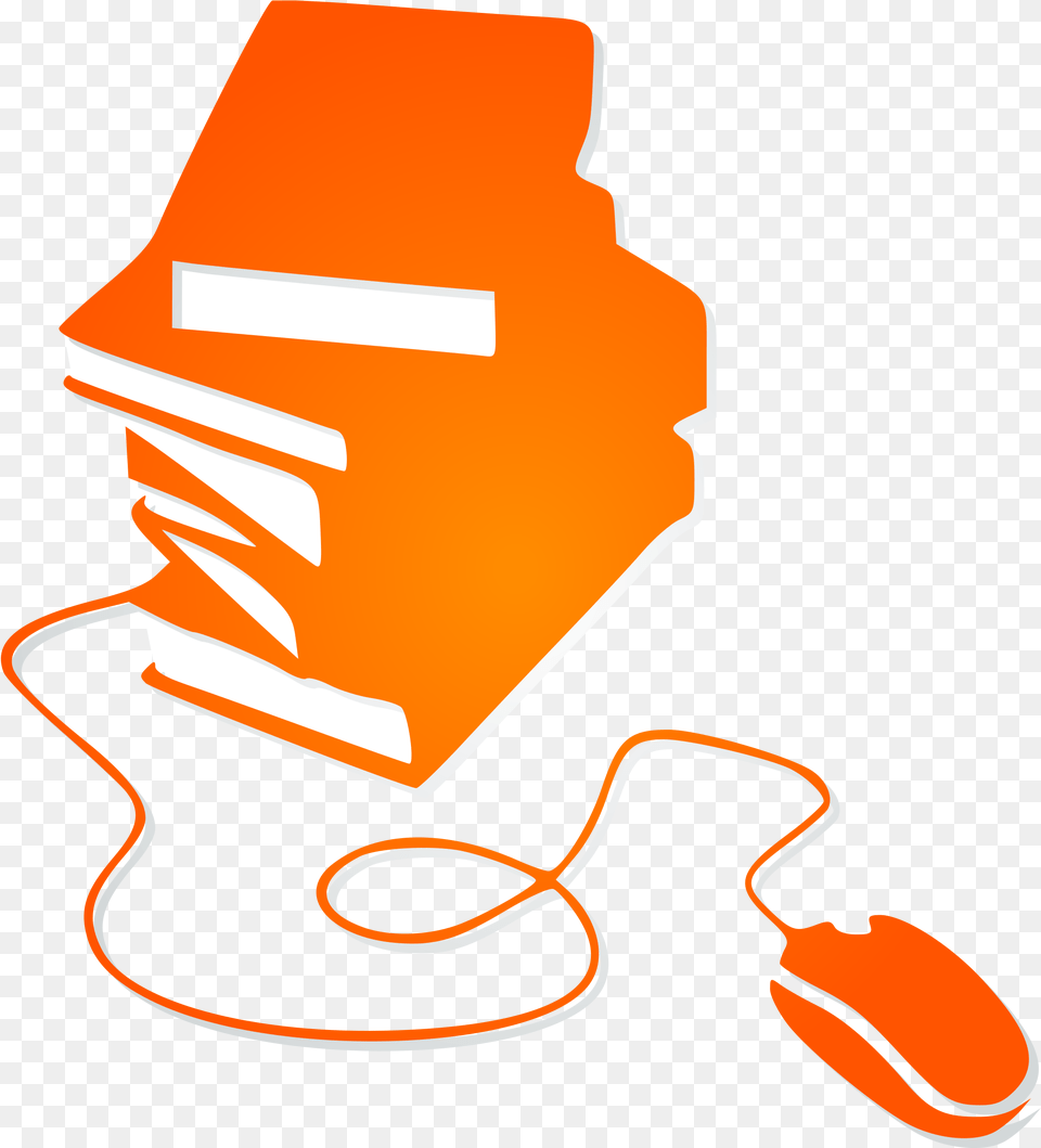 Books And Mouse Orange Silhouette Clip Arts Bachpan Banao, Computer Hardware, Electronics, Hardware Free Png Download