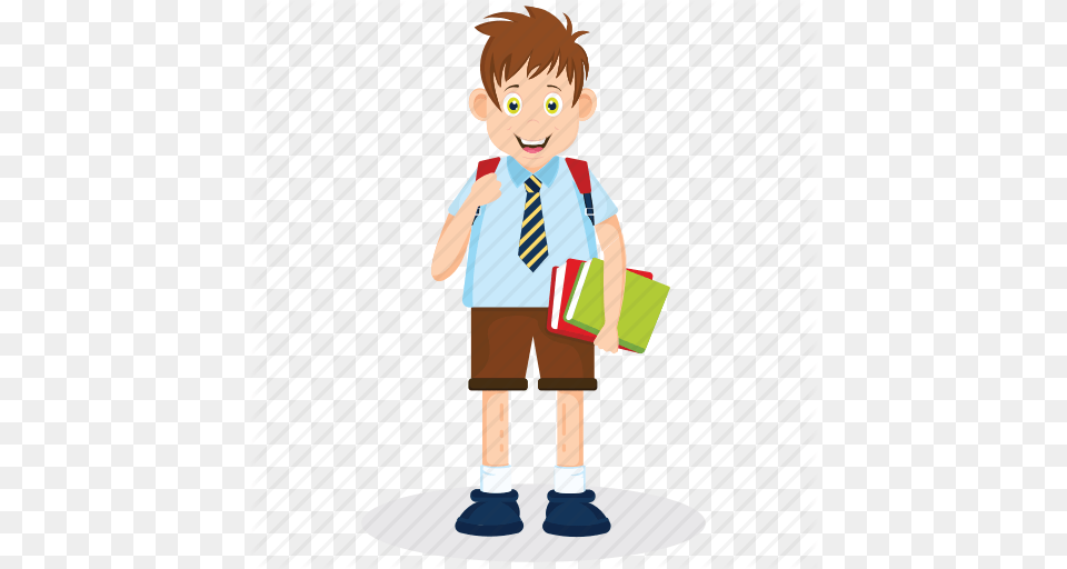 Books Bunch Of Books School Boy School Work Student Icon, Accessories, Formal Wear, Tie, Child Free Transparent Png