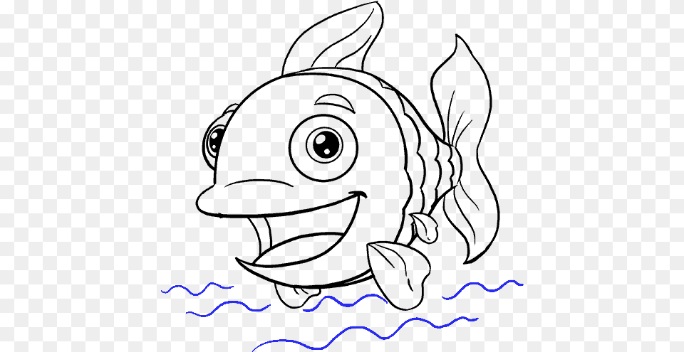 Books Drawing Cartoon Easy Drawing Cartoon Fish, Lighting, Outdoors, Nature, Night Png