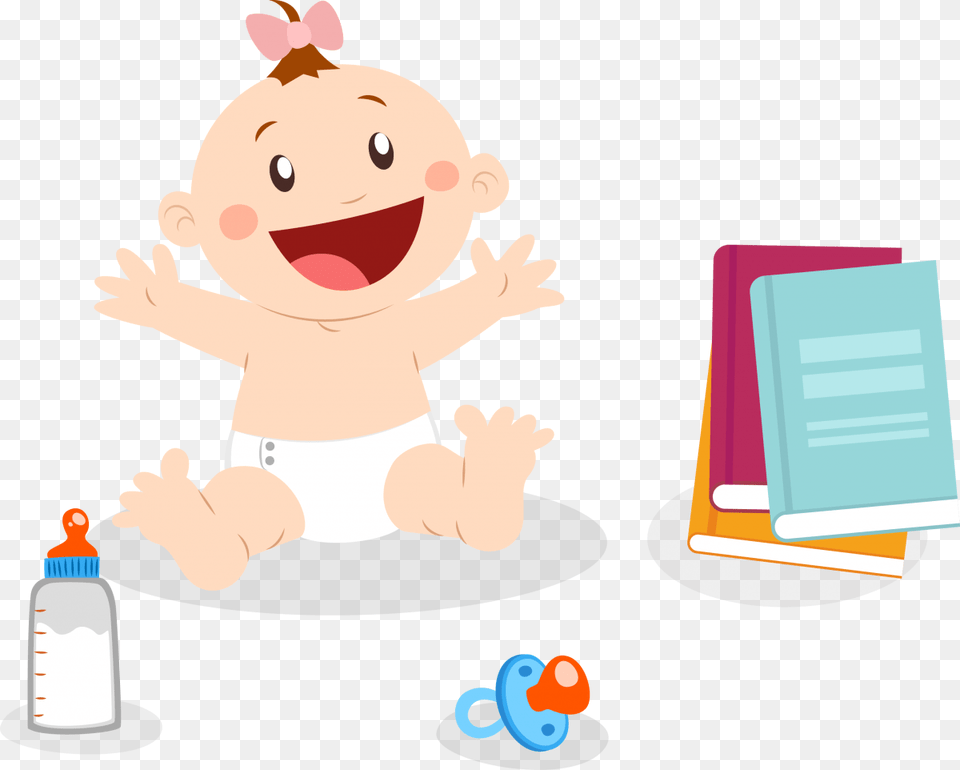 Books For Babies Baby Food Cartoon Hd, Person Free Transparent Png