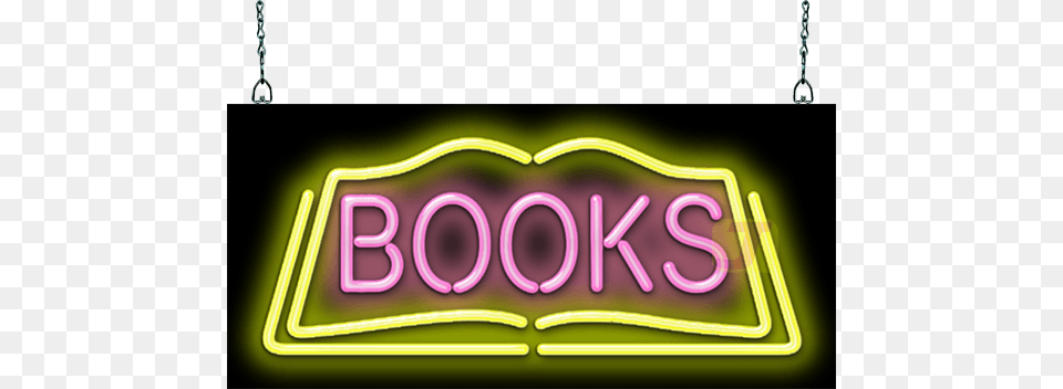 Books Neon Sign, Light, Disk Free Png Download