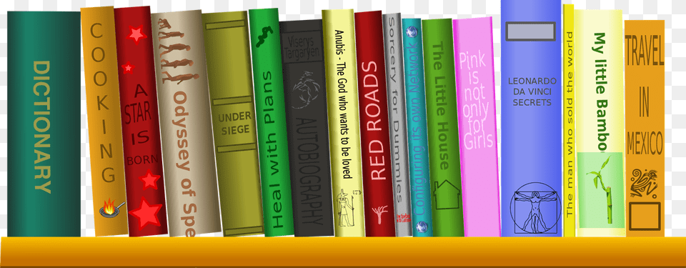 Books On Shelf, Book, Publication, Indoors, Library Free Transparent Png