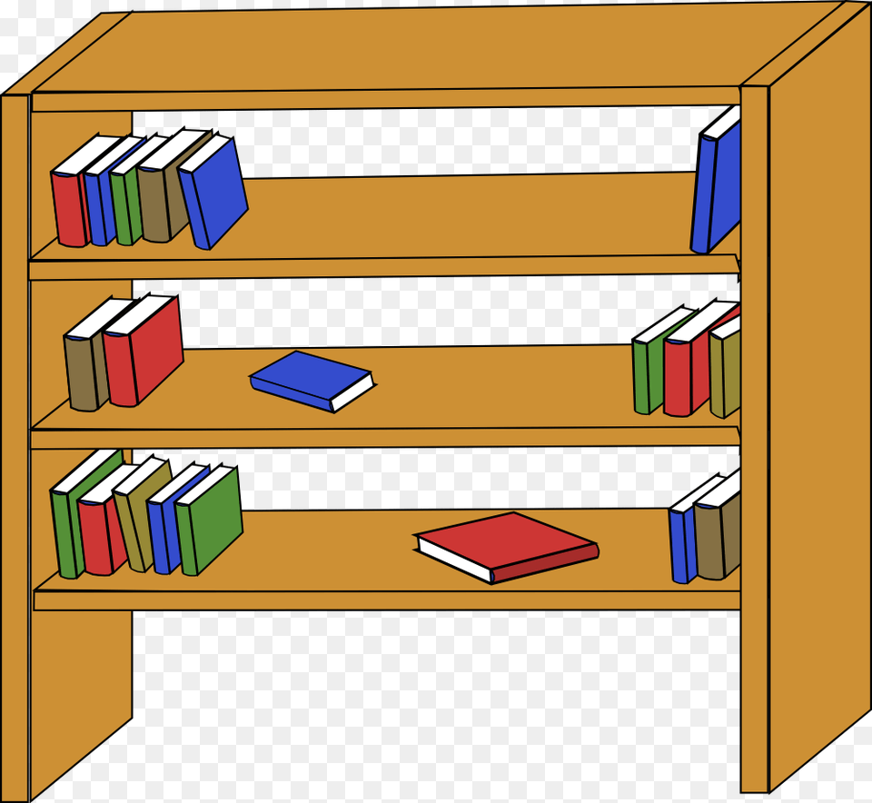 Books On Shelf Clipart, Furniture, Bookcase, Book, Publication Png Image