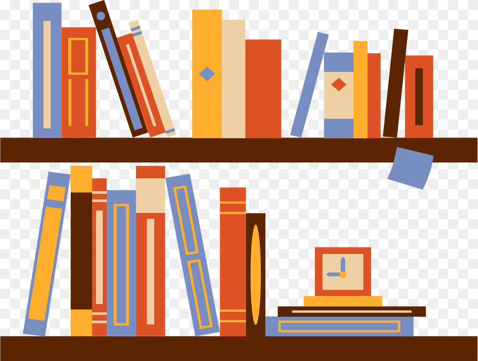Bookshelf Clipart, Book, Furniture, Publication, Indoors Png