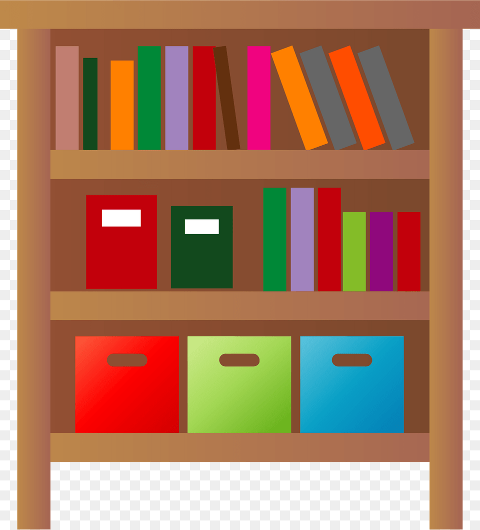 Bookshelf Clipart, Furniture, Shelf, Bookcase, Book Free Transparent Png