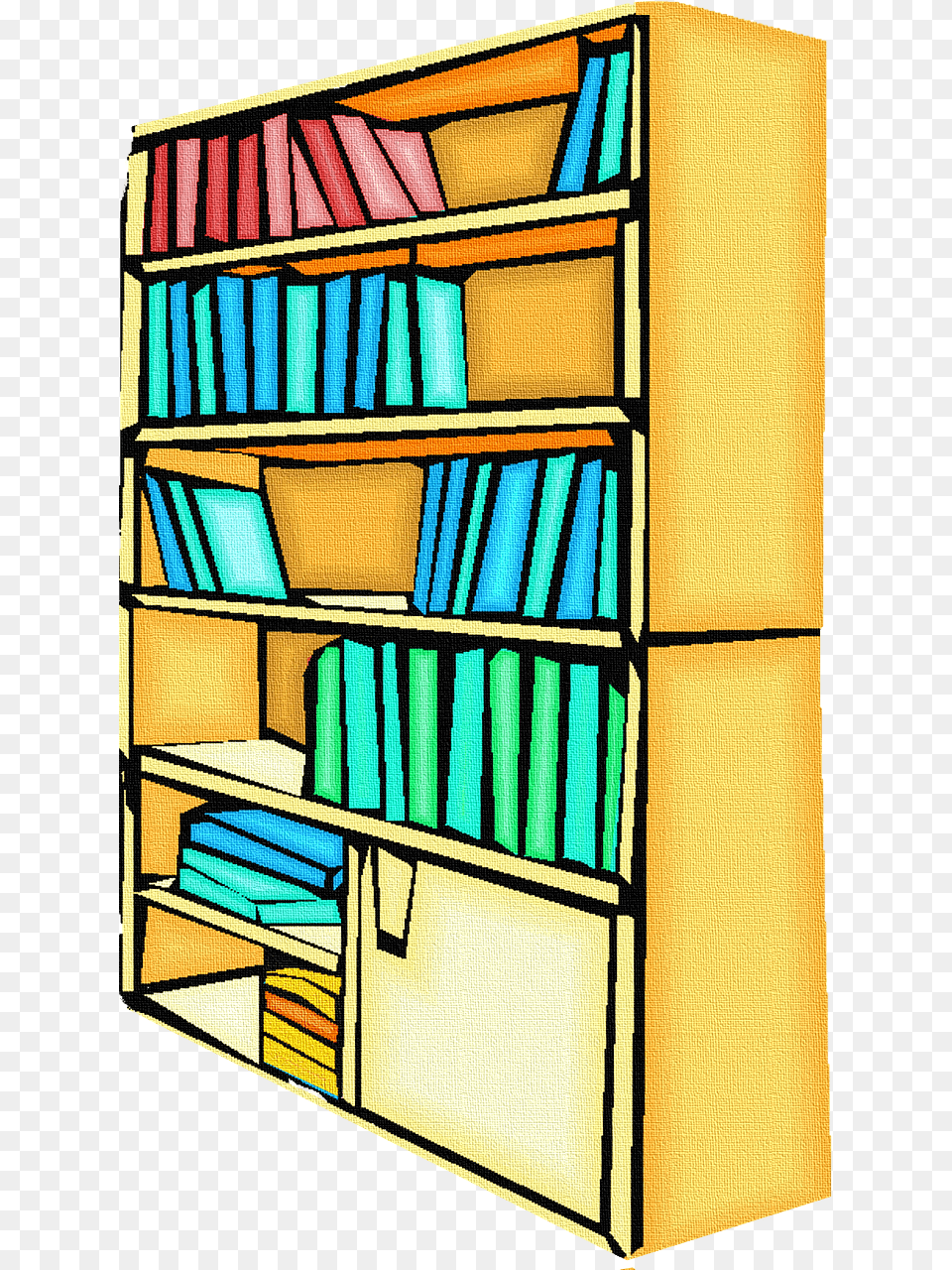 Bookshelf Clipart, Furniture, Architecture, Building, Bookcase Free Png