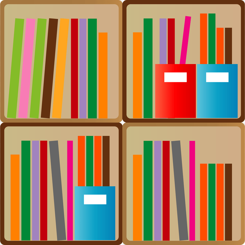 Bookshelf Clipart, Shelf, Book, Indoors, Library Png